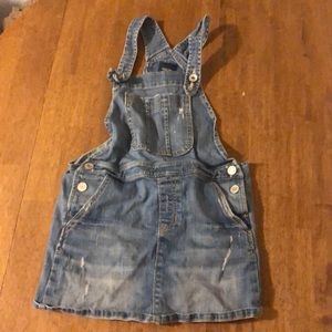Gap Kids girls overalls jeans denim dress
